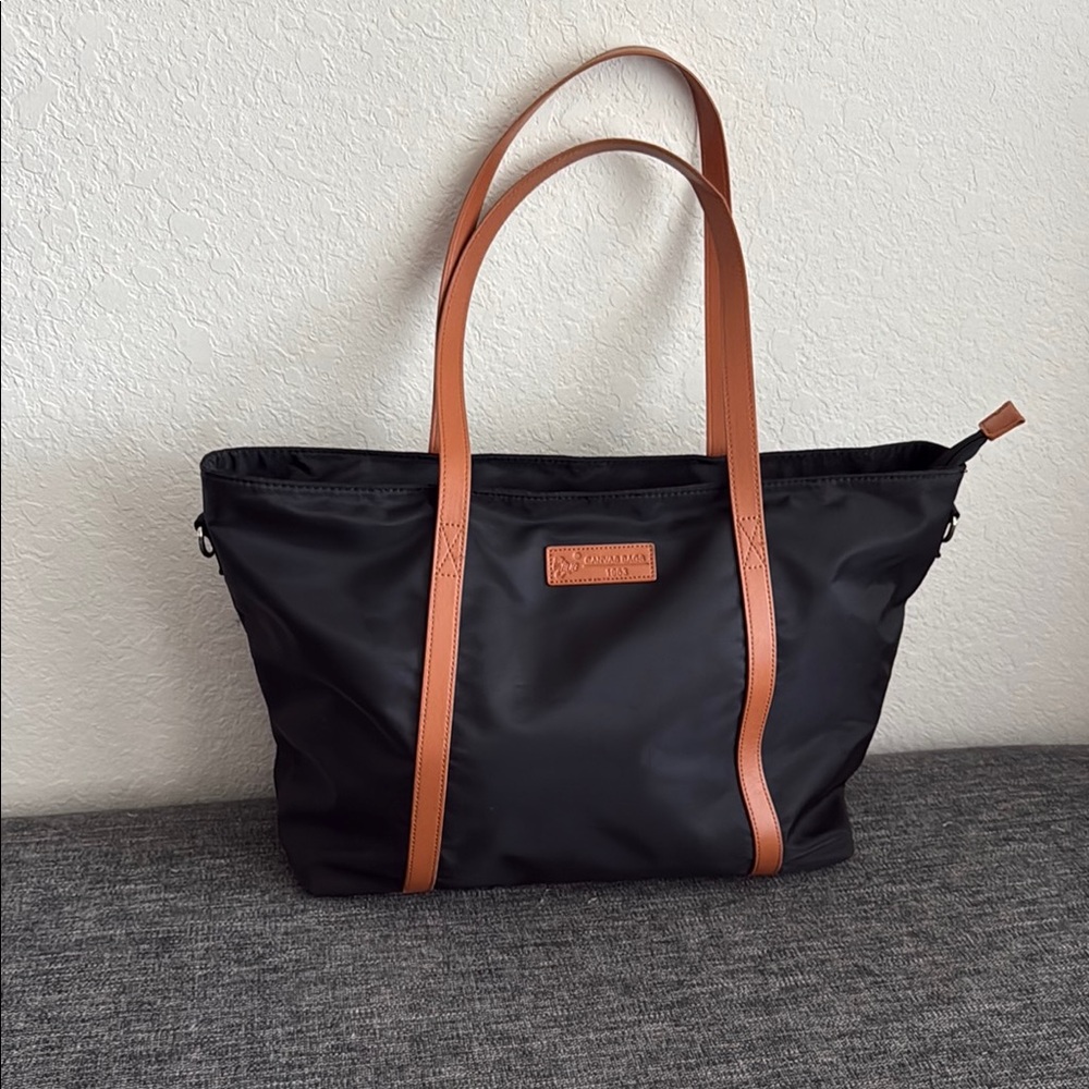 Black and Tan Tote Bag